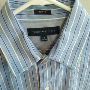 Tommy Hilfiger Men's Slim Fit Button Dress Shirt